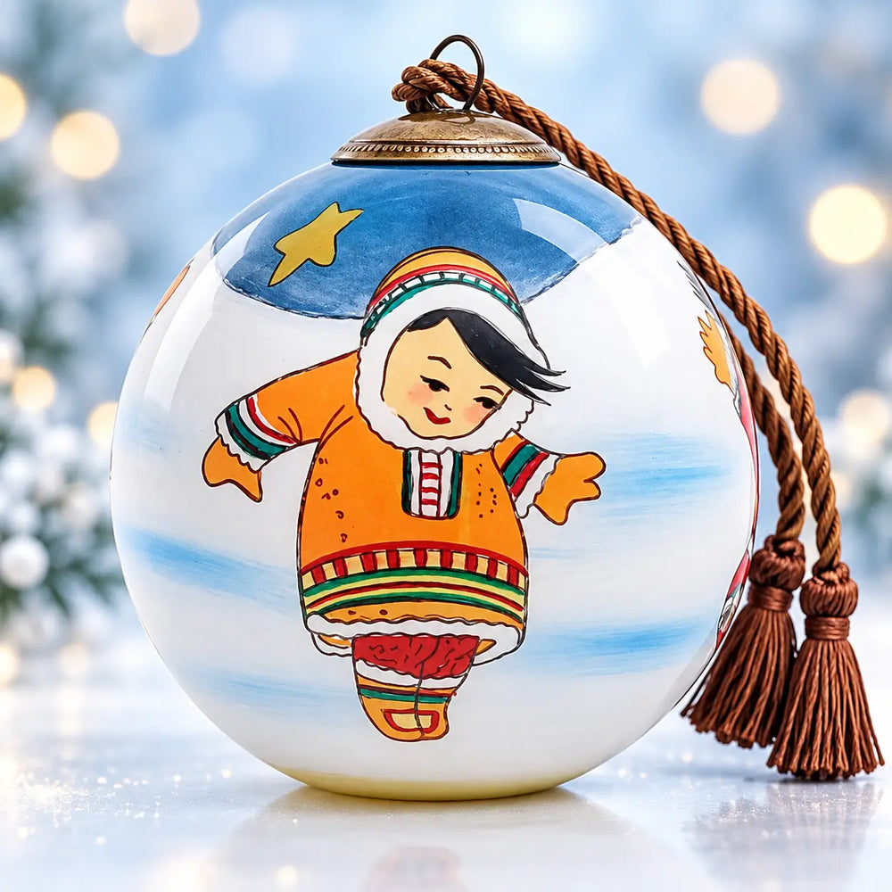 Dancing Girls — Inside-Painted Glass Ornament
