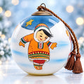 Dancing Girls — Inside-Painted Glass Ornament