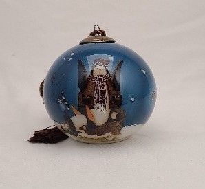 Penguin - Li Bien Inside Painted Glass Ornament