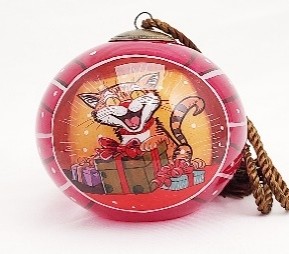 Cat Gifts - Li Bien Inside Painted Glass Ornament