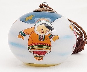 Girls - Li Bien Inside Painted Glass Ornament - Australian Exclusive